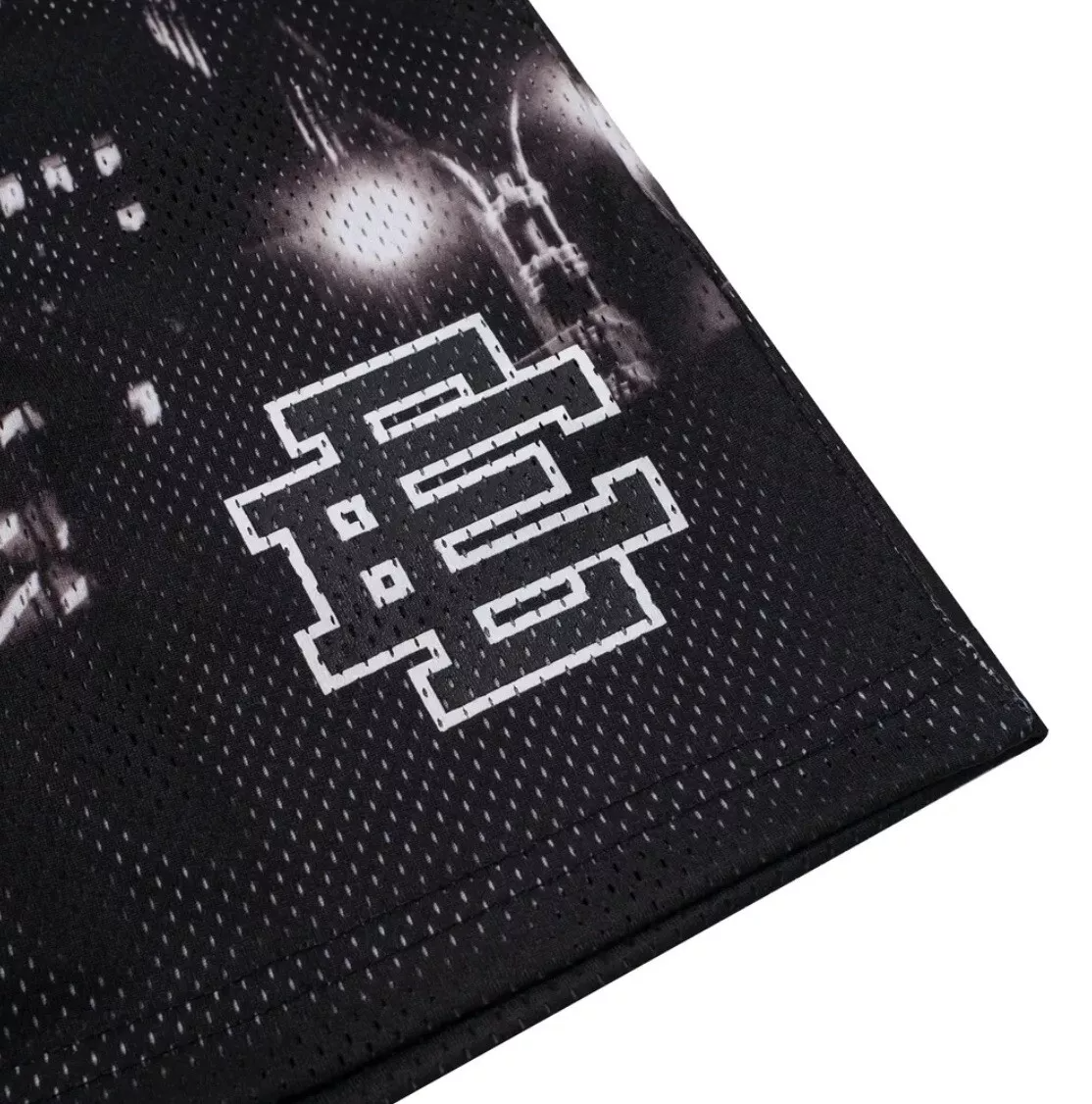 Eric Emanuel EE Baggy Shorts – Men's Black Mesh Basketball Shorts with Signature 'EE' Logo