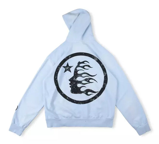 Hell Studios star Fire Sky Blue Hoodie blue hoodie