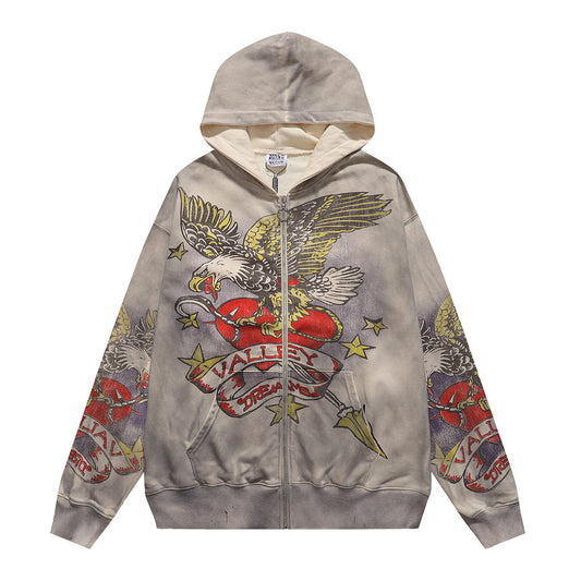 Vale Forever Nostalgia Zip Up 'Tattered/Grey'