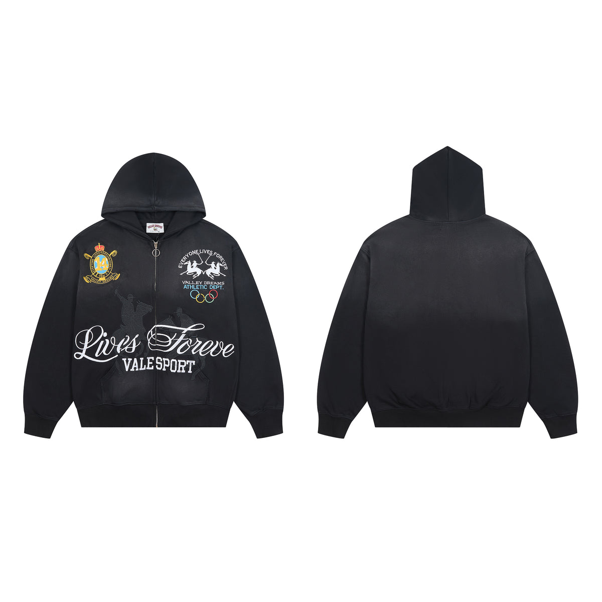 Vale Forever "Lives Forever" Sport Zip-Up Hoodie